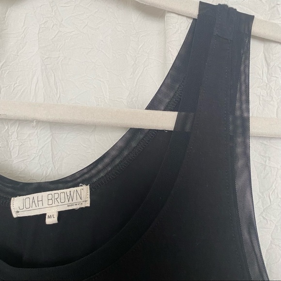 Joah Brown Mesh Tank Top - Picture 4 of 4